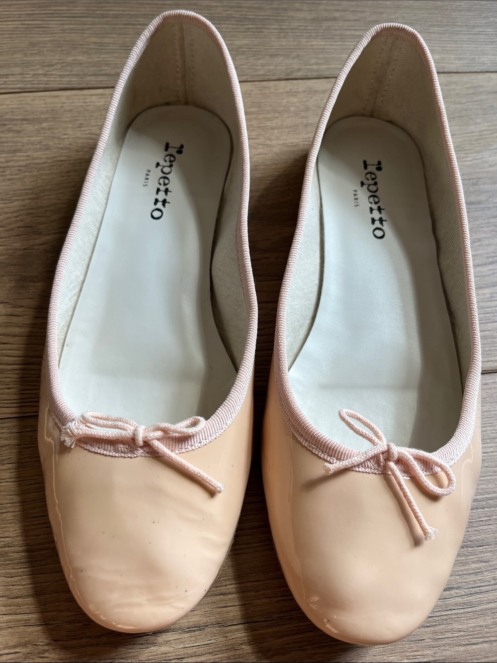 Repetto Paris Nude Pinkish Patent Leather Cendrillon Ballet Flat 39 EU US 8